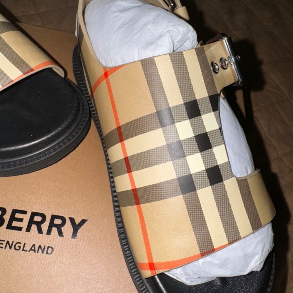 Burberry Archive Beige Check Sandals